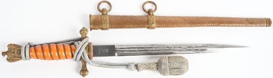 WWII NAZI GERMAN KRIEGSMARINE DAGGER W PORTEPEE