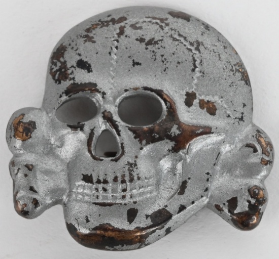 WWII NAZI GERMAN SS M1/24 Overhoff Cap Skull WW2