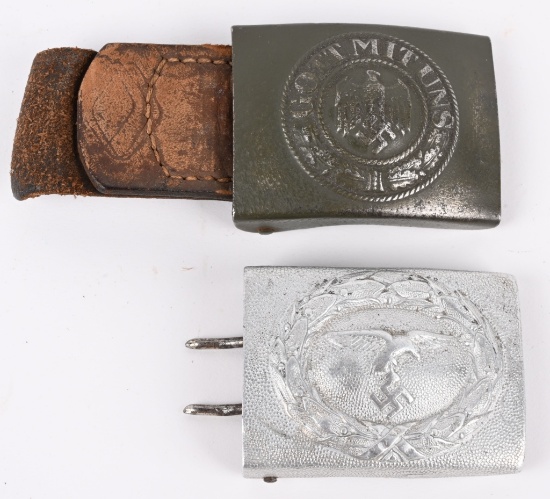 WWII NAZI GERMAN BELT BUCKLE LOT HEER LUFTWAFFE