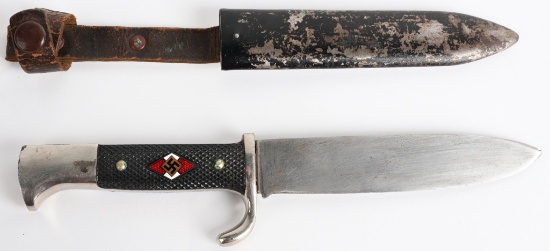 WWII NAZI GERMAN HITLER YOUTH KNIFE E. V. S. MAKER