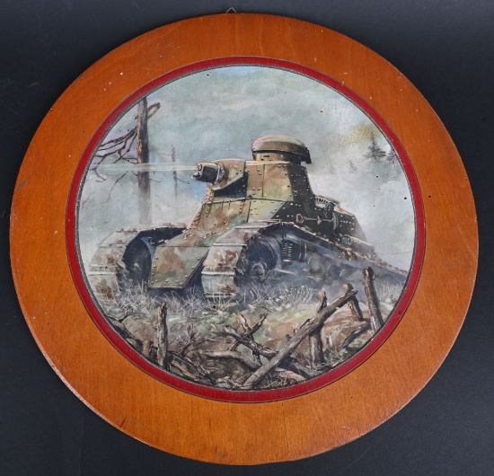 WWI IMPERIAL GERMAN SHOOTING TARGET W/ TANK WW1