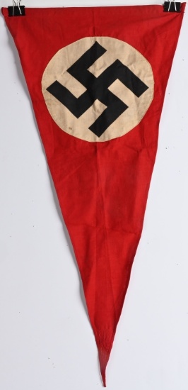WWII NAZI GERMAN NSDAP PENNANT FLAG WW2