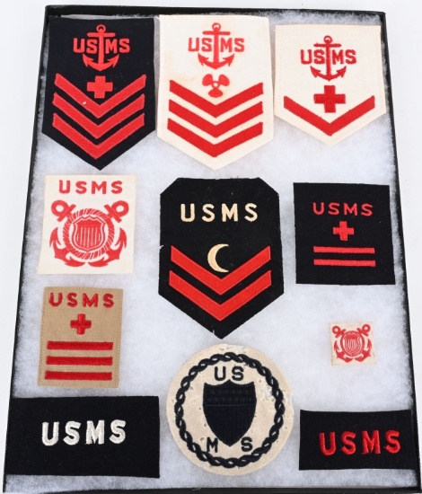 WWII US MERCHANT MARINE PATCH LOT RATES CORPSMAN
