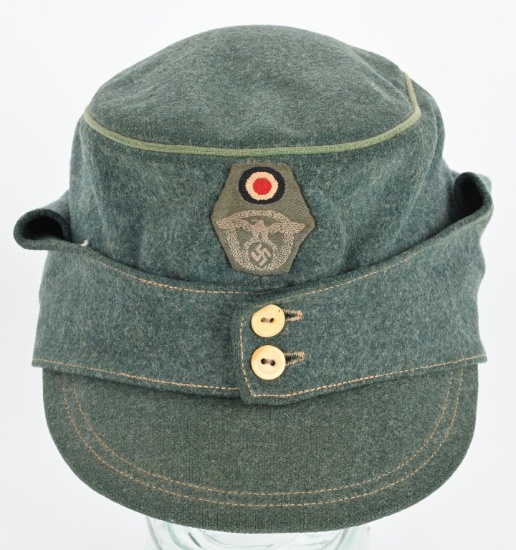 WWII NAZI GERMAN SCHUTZPOLIZEI M43 FIELD CAP HAT