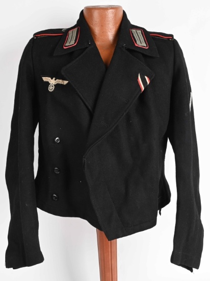 WWII NAZI HEER PANZER EM'S BLACK PANZER WRAP TUNIC