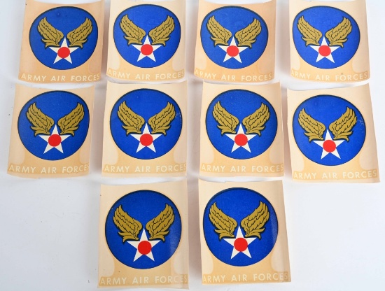 WWII US AIR CORPS FLIGHT JACKET DECAL LOT OF 10