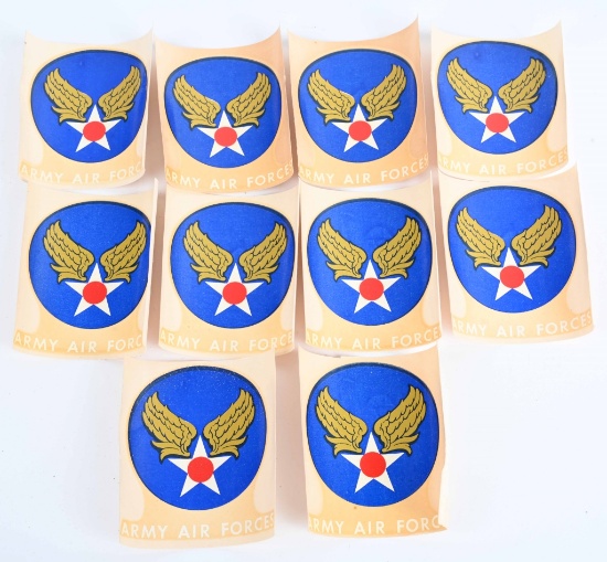 WWII US AIR CORPS FLIGHT JACKET DECAL LOT OF 10