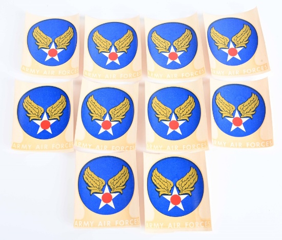 WWII US AIR CORPS FLIGHT JACKET DECAL LOT OF 10