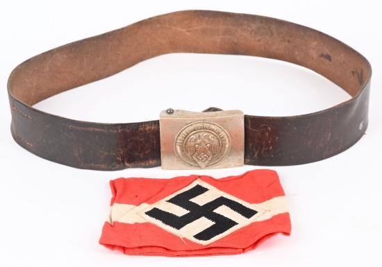 WWII NAZI GERMAN HITLER YOUTH ARMBAND BELT BUCKLE