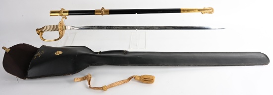 POST-WWII US NAVY OFFICER'S SWORD WITH KNOT H&H