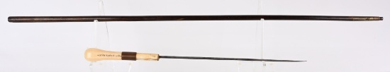 VINTAGE BONE HANDLE SWORD CANE