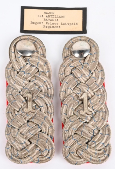 WWI MAJOR 1ST ARTILLERY OF BAVARIA SHOULDER BOARDS