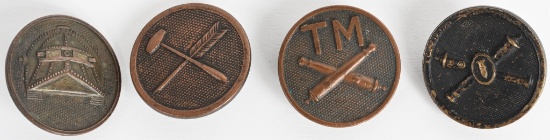 WWI COLLAR DISK TM TANK COASTAL ARTILLERY SCHOOL