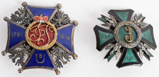 2 REGIMENTAL POLISH MEDAL / BADGE LOT
