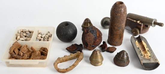 CIVIL WAR ARTILLERY SHELL LOT CONFEDERATE & UNION