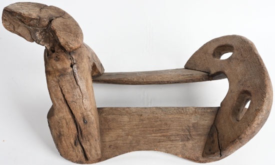 EARLY NATIVE AMERICAN HORSE SADDLE TREE