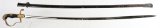 WW1 IMPERIAL GERMAN LION HEAD SWORD w SCABBARD WWI
