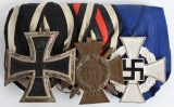 WWI IMPERIAL GERMAN NAZI 3 PLACE MEDAL BAR WWII