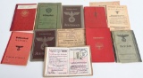 WWII NAZI GERMAN ID BOOKLETS NSDAP SA SS HEER WW2