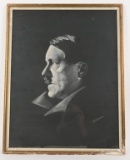 WWII NAZI GERMAN CHALK OF ADOLF HITLER ARTIST SIG