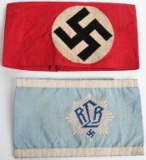 WWII NAZI GERMAN NSDAP RLB ARMBAND LOT WW2