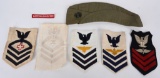 WW1 & WWII US NAVAL RATE AND USMCWR HBT HAT WW2