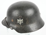 WWII NAZI GERMAN M35 DD HEER HELMET W LINER WW2