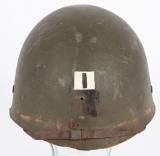 WW2 US M1 COMBAT HELMET LINER PAINTED CAPTAIN RANK