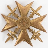 WWII LUFTWAFFE SPANISH CROSS IN GOLD WITH SWORDS