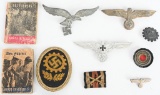 WWII NAZI GERMAN TINNIE HAT BADGE LOT ADOLF HITLER