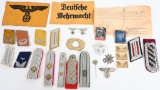 WWII CAPTURE PAPER WAR SOUVENIRS NAZI INSIGNIA