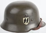WWII NAZI GERMAN WAFFEN M34 DOUBLE DECAL HELMET