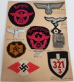 WWII NAZI GERMAN CUT OFF INSIGNIA HJ RAD LUFTWAFFE