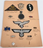 WWII NAZI GERMAN INSIGNIA LOT HEER HJ WEHRMACHT