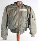 KOREAN WAR L-2B LARGE PATCHED FLIGHT JACKET NAMED