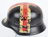 WWII NAZI GERMAN NSKK RED CROSS HELMET WW2