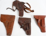 WWII NAZI GERMAN HOLSTER LOT OF POLISH RADOM WW2