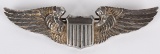 WWII AIR CORPS PILOT WINGS BY LUXENBERG ENGRAVED