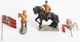 WWII COMPOSITION NAZI SOLDIERS W FLAGS WW2