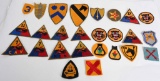 WWII US ARMY CAVALRY & ARMORED DIVISION PATCH LOT