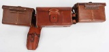 WWII JAPANESE LEATHER BELT RIG AMMO POUCHES WW2