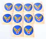 WWII US AIR CORPS FLIGHT JACKET DECAL LOT OF 10