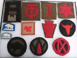 WWI US ARMY SHOULDER PATCH LOT OF 12 WW1