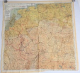 WWII ESCAPE AND EVASION C/D MAP D-DAY USED WW2