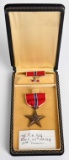 WWII NAMED AND CASED BRONZE STAR MEDAL WW2