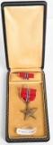 WWII NAMED AND CASED BRONZE STAR MEDAL