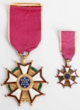 WWII NAMED LEGION OF MERIT MEDAL W MINIATURE WW2