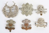 WWII BRITISH CAP BADGE LOT OF 6 HIGHLANDERS WELCH