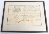 1826 OHIO MILITIA COMMISSION TO AIDE DE CAMP