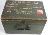 WWII US PAINTED BOX 3RD ARMY 92ND DIV. BLACK MAN